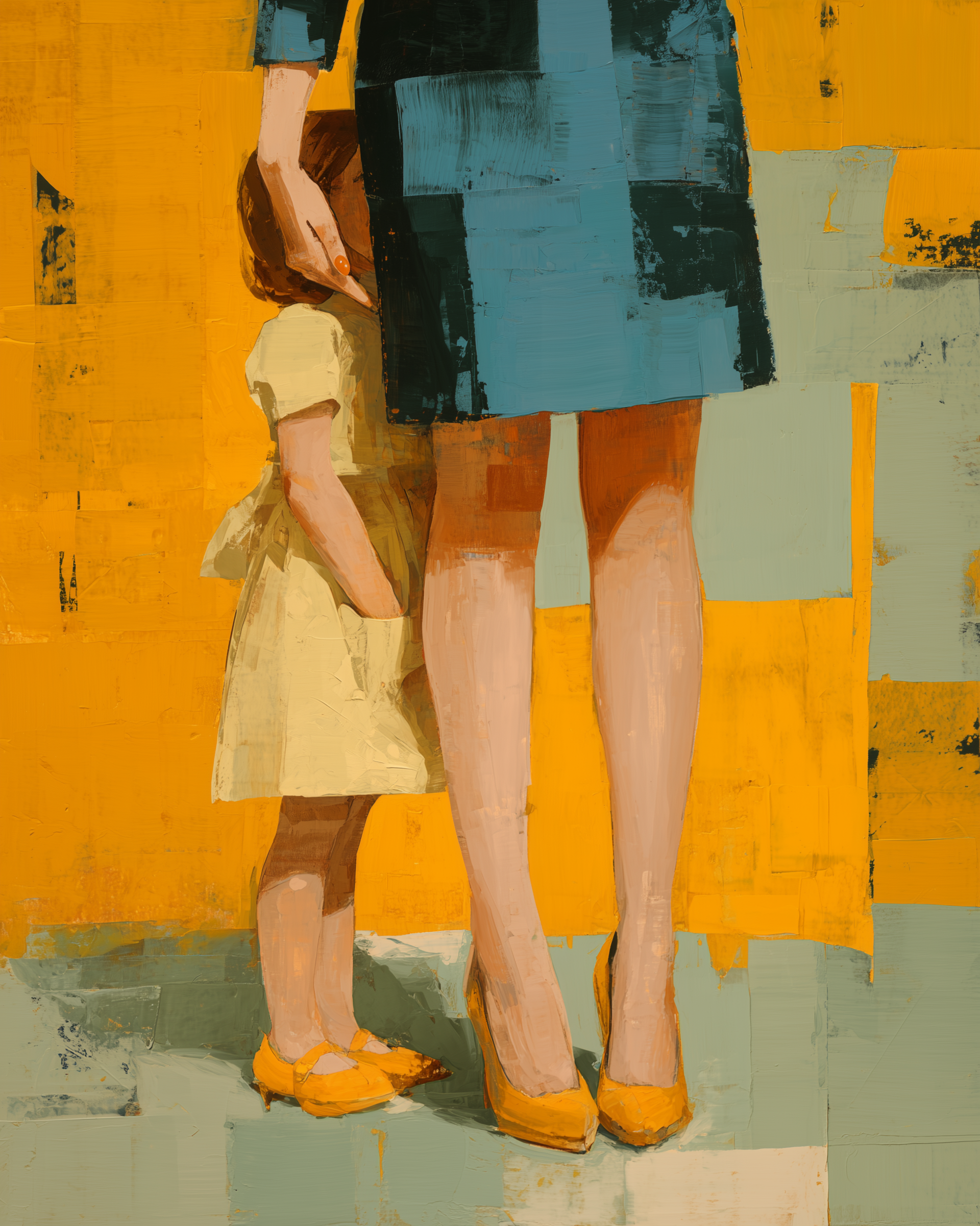 Abstract Figures in Yellow