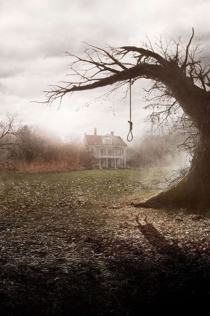 haunted mansion under a noose