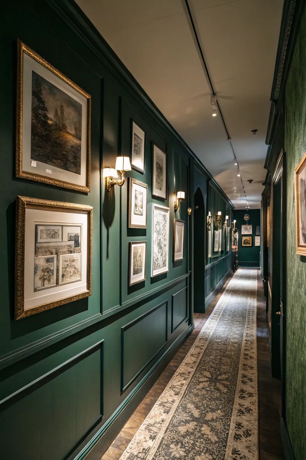 Elegant Art Gallery Hallway