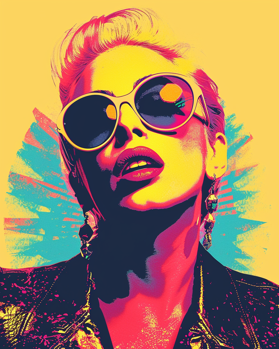 Pop Art Woman with Sunglasses