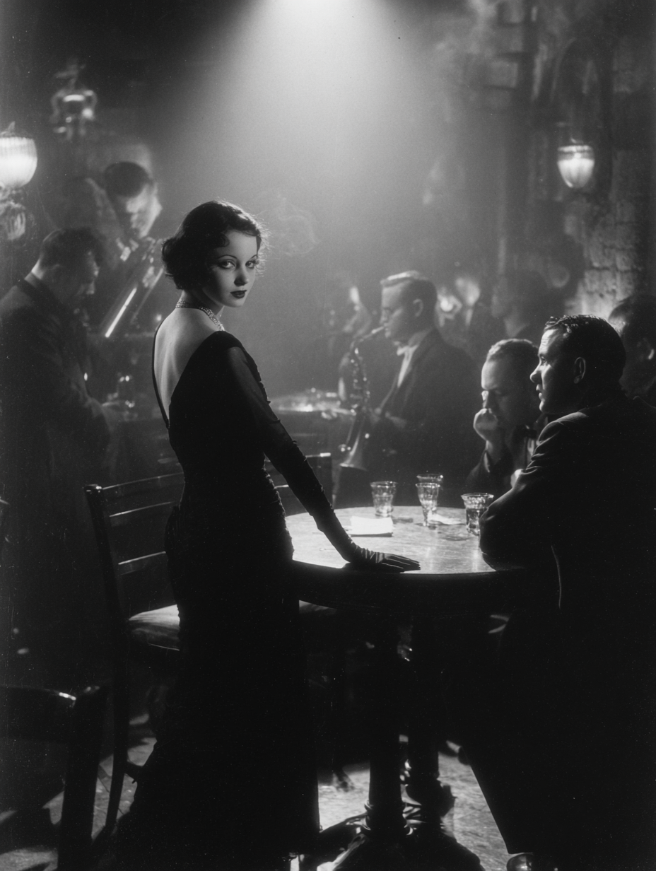 Elegant Woman in Bar