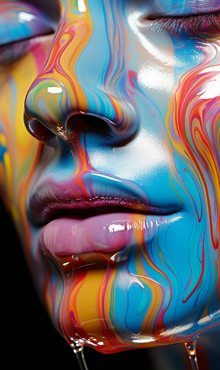 Colorful Face Melting