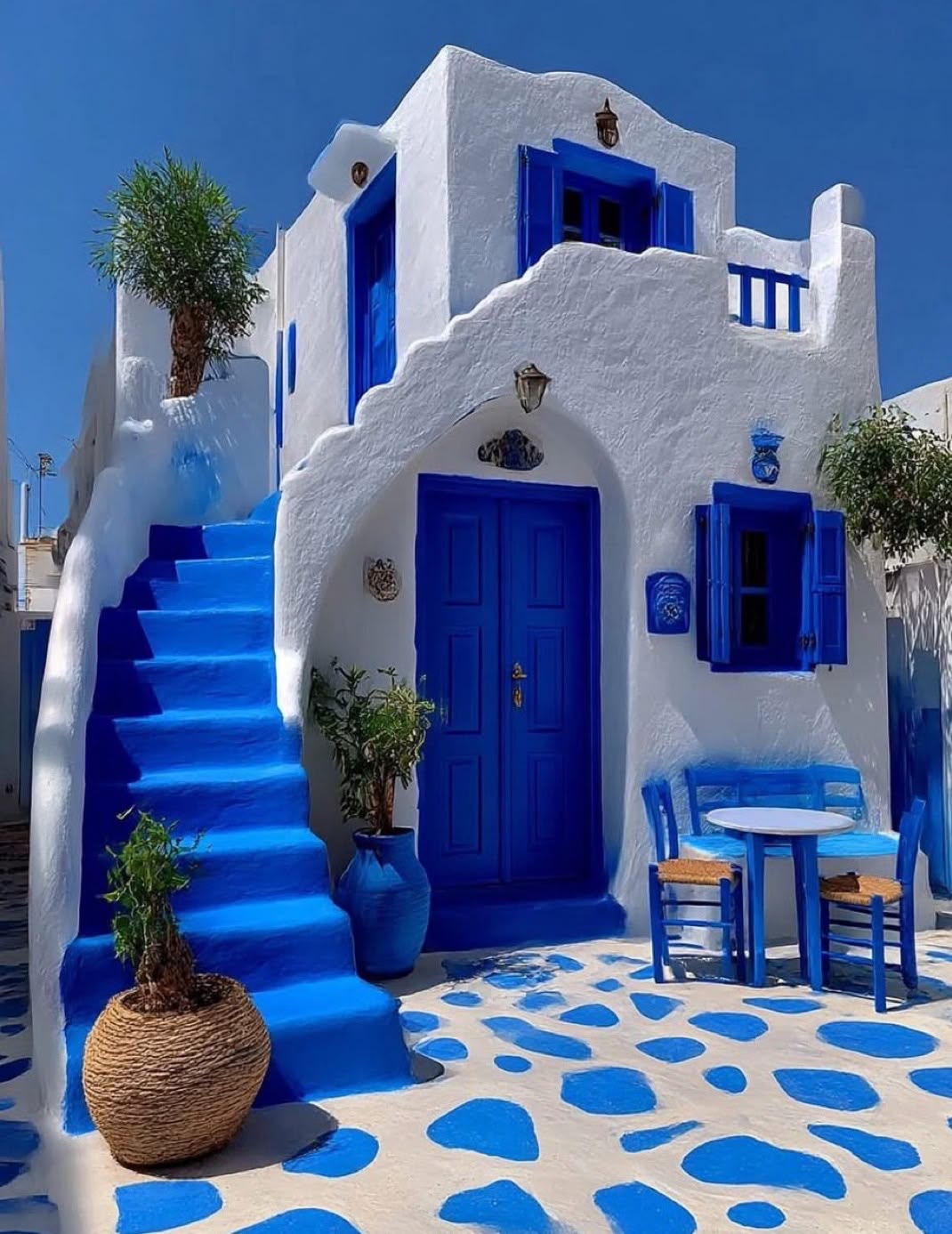 Greek Island Blue Facade