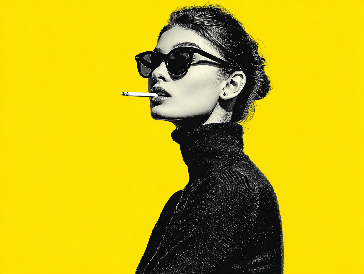 Fashioned Woman Smoking