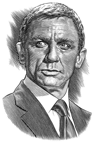 Elegant Ink Sketch of Formal Man