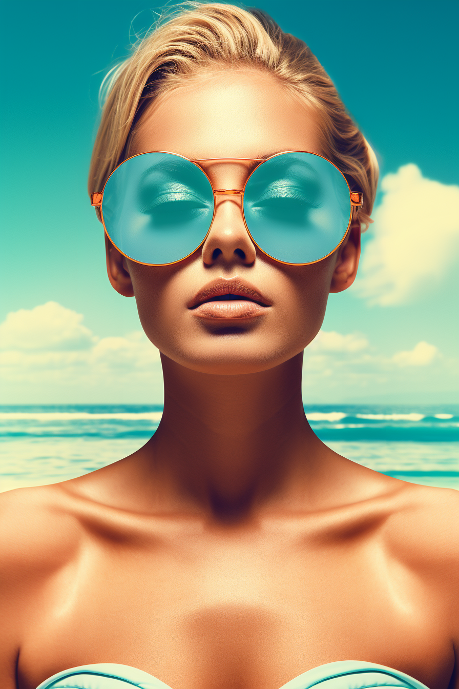 Beach Beauty in Sunglasses