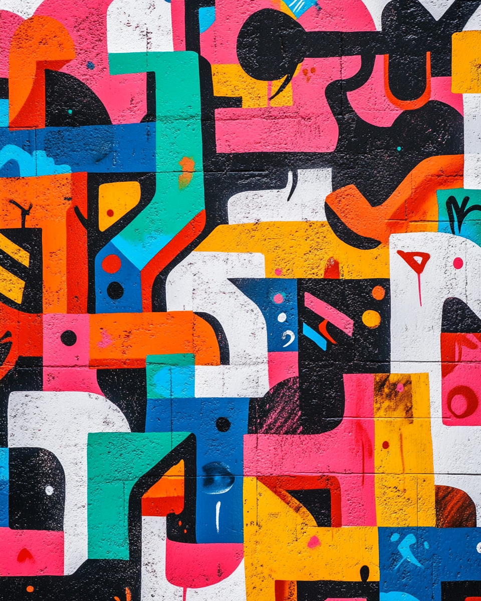 Abstract Graffiti Wall Art