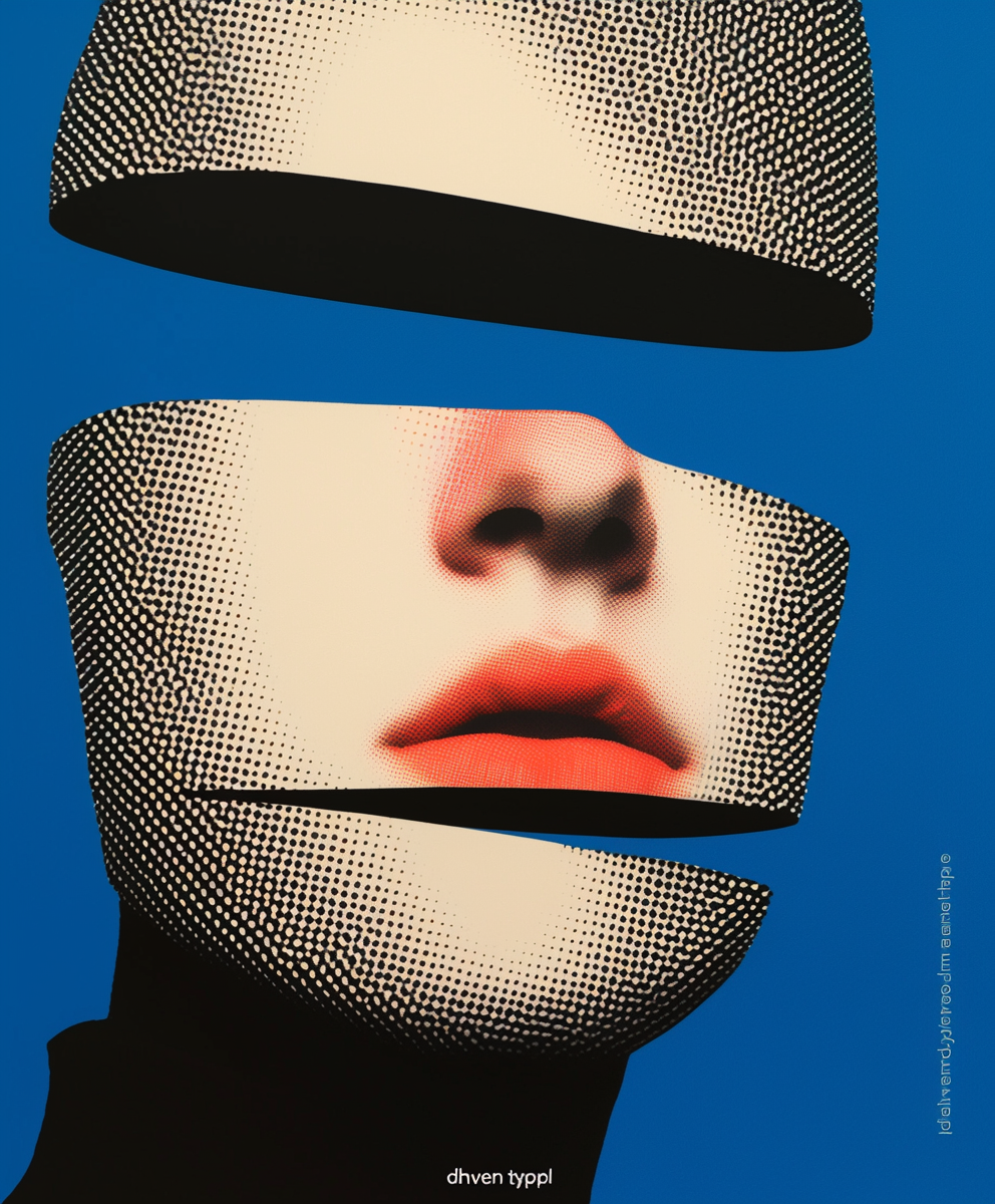 Abstract Halftone Portrait