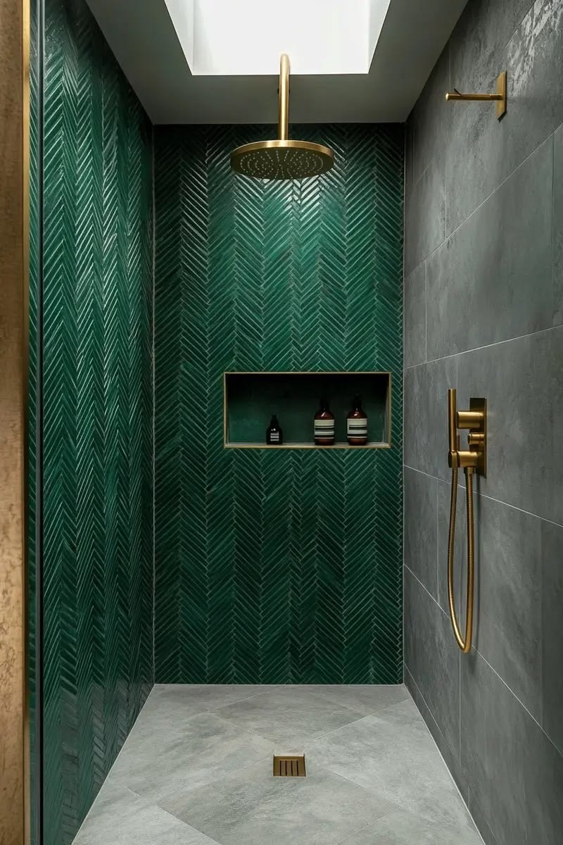 Modern Emerald Shower