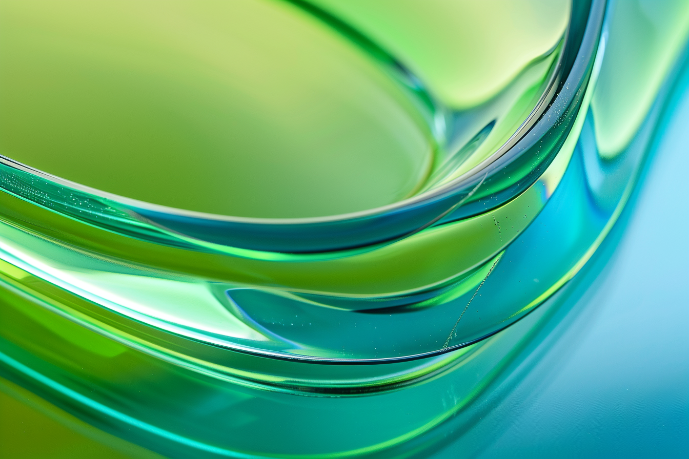 Glassy Green Swirls