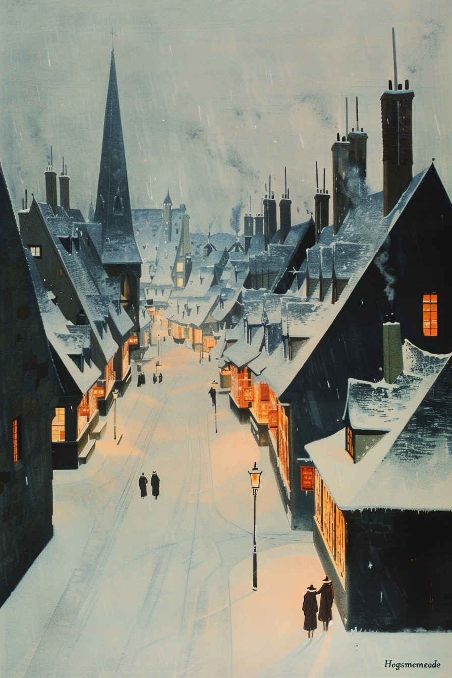 Snowy Victorian Street