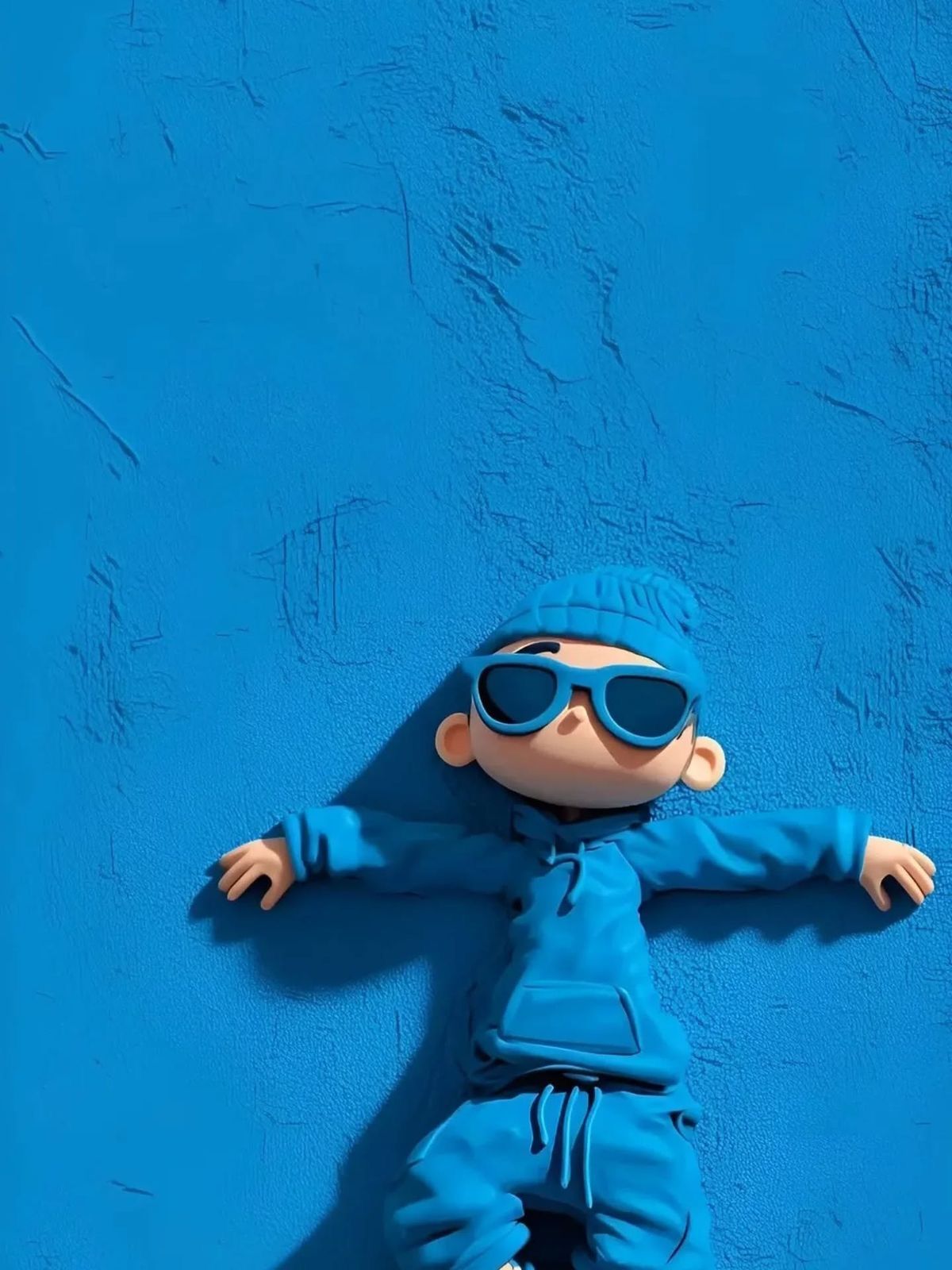 Blue Guy Peeking