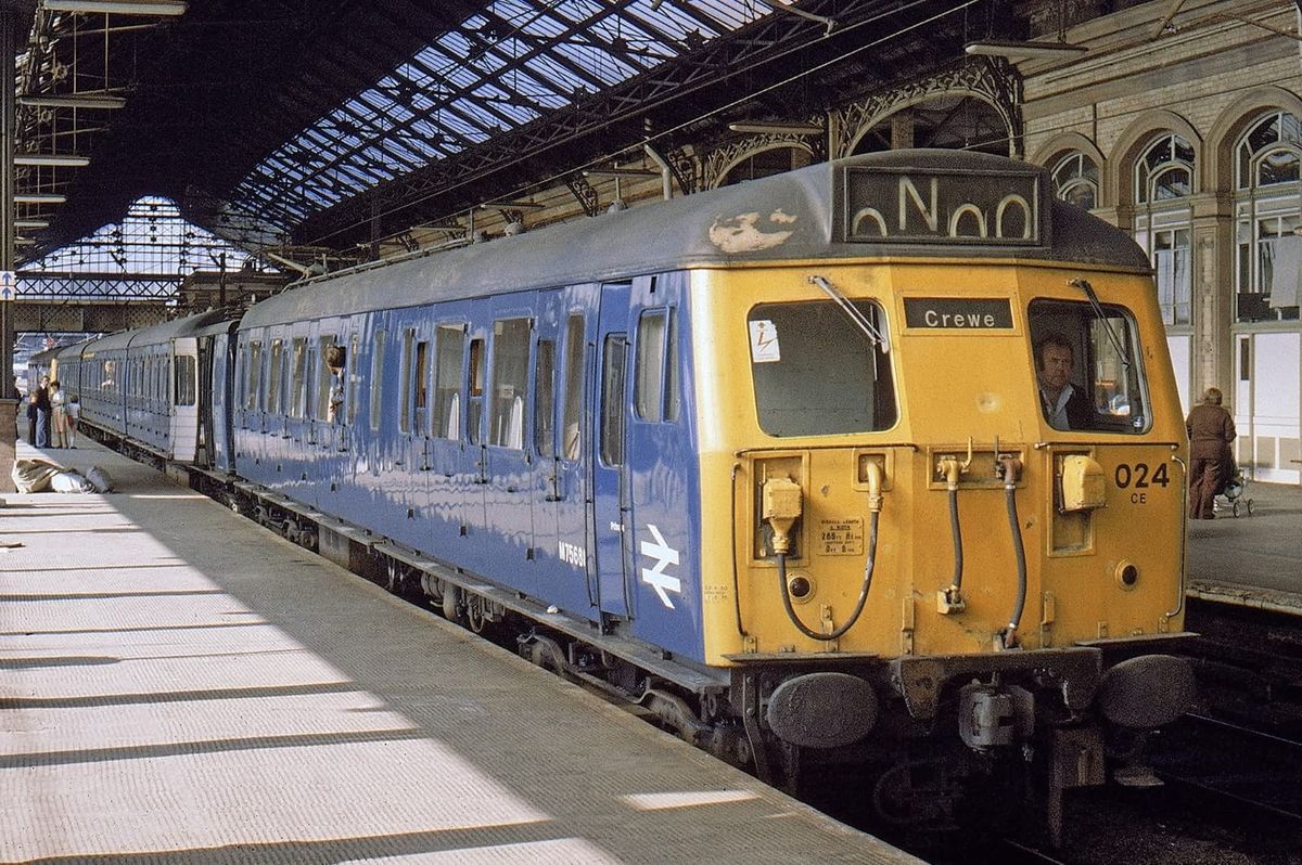 Vintage British Rail Train at Crewe Station