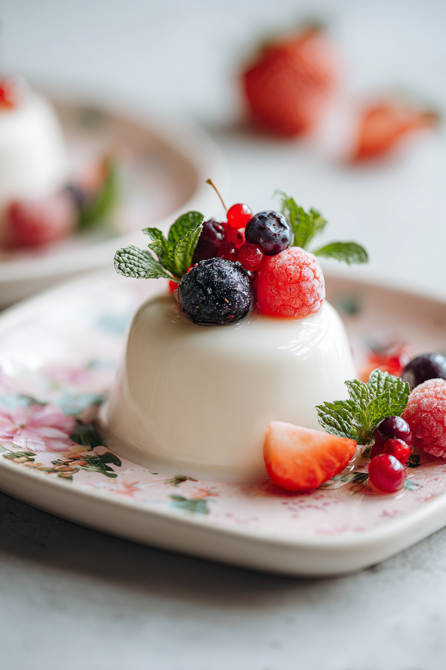 Berry Topped Panna Cotta