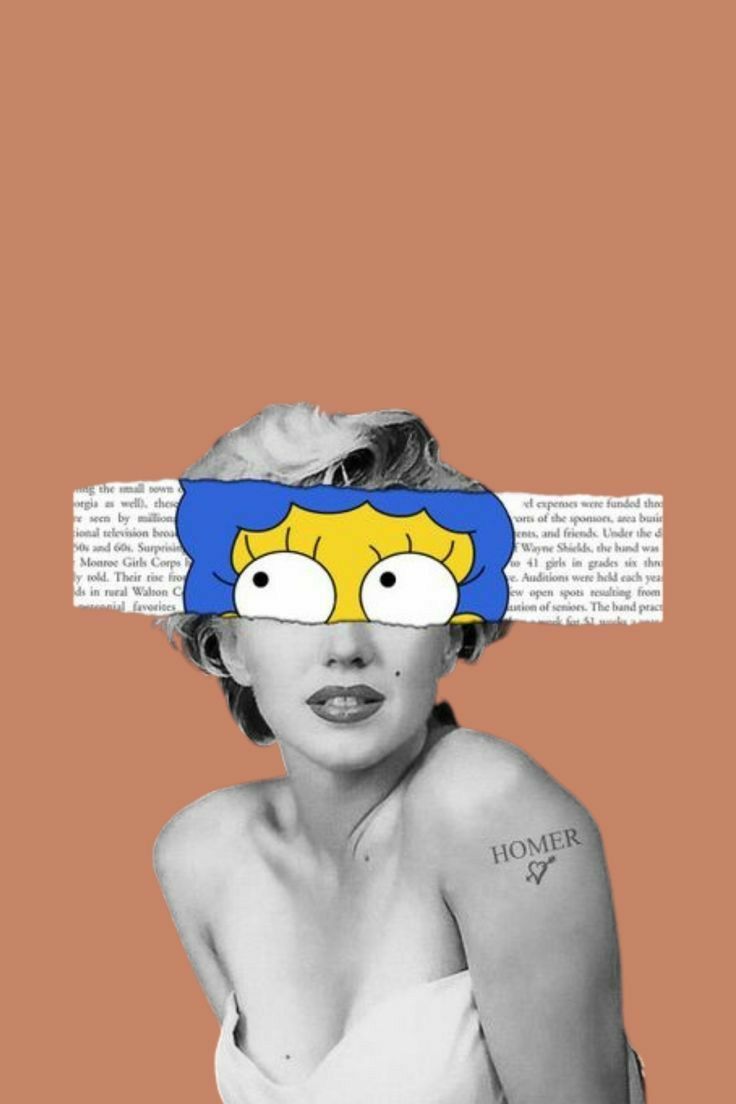 Marilyn Monroe with Lisa Simpson's Face