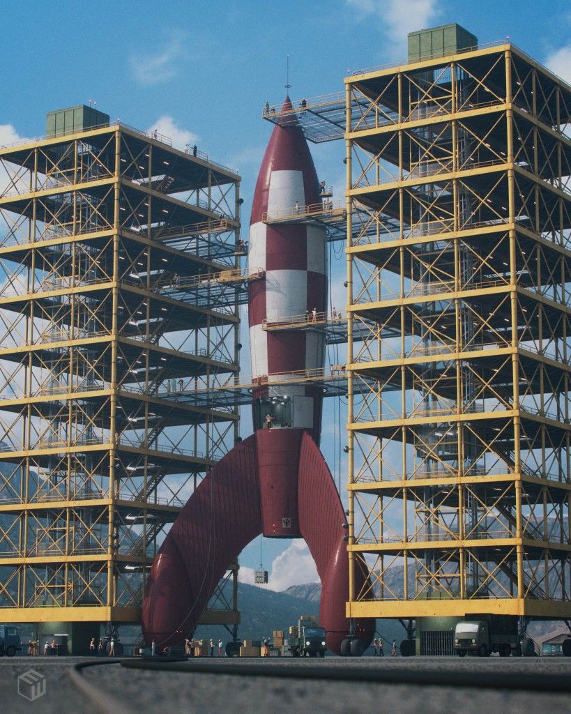 Spacecraft on Launch Pad