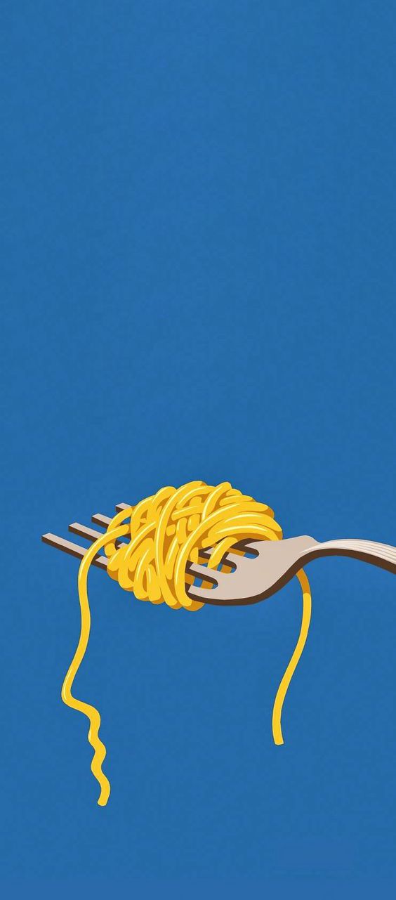 Fork with spaghetti