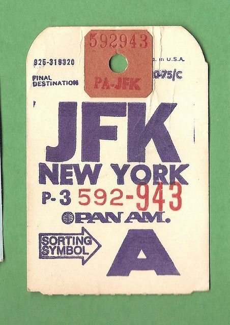 Vintage Pan Am Luggage Tag