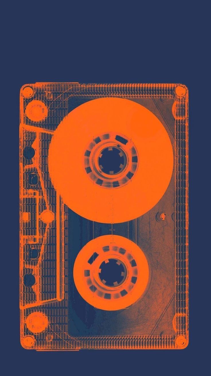 Orange Cassette Tape