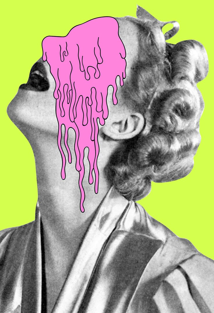 Pink Drip Surreal Portrait