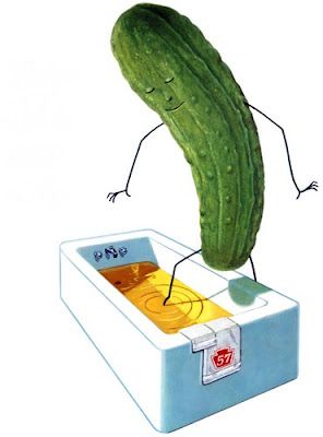 Giant Cucumber Taking a Shower