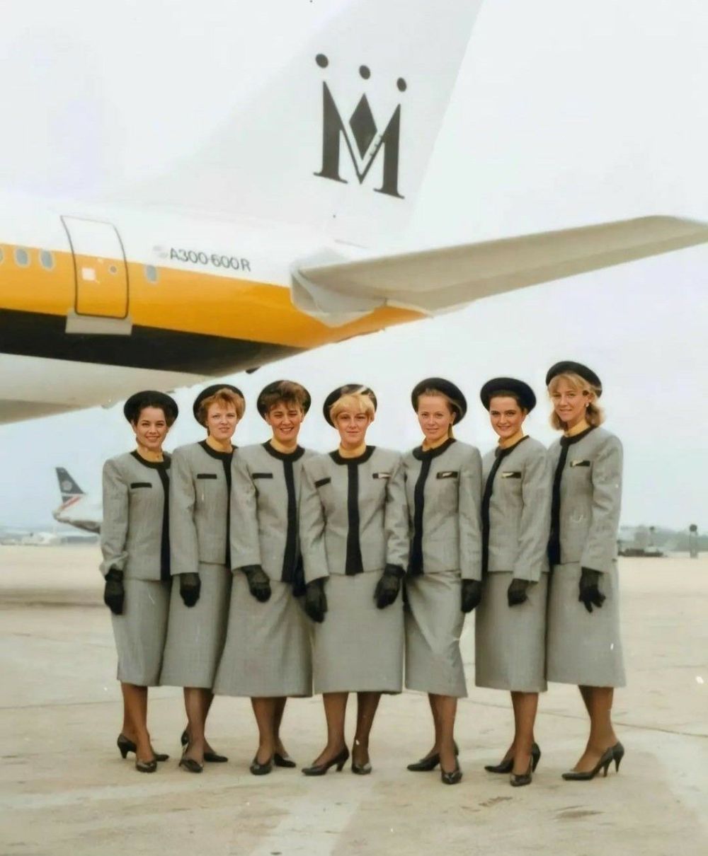 Airline Stewardesses in Uniform