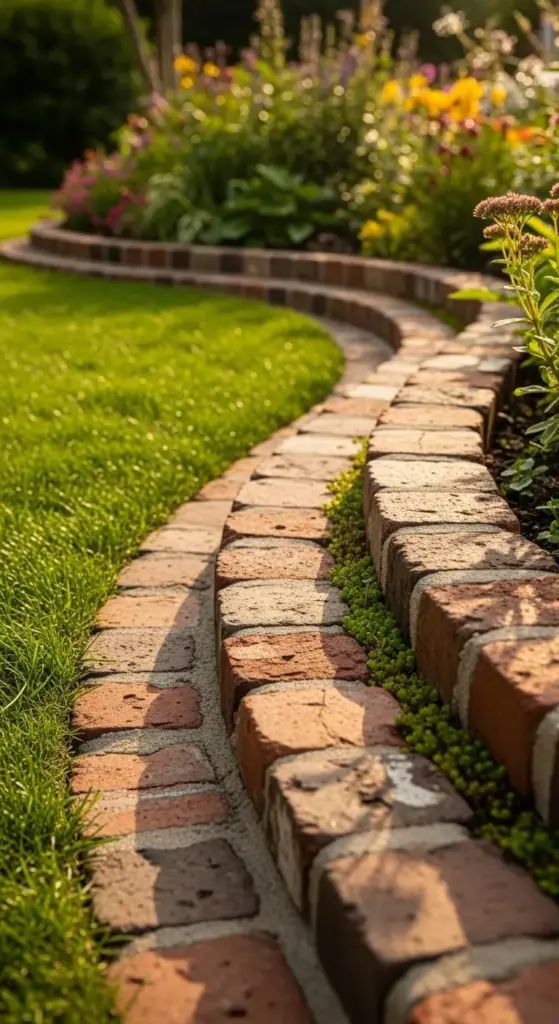 Curved Brick Pathway
