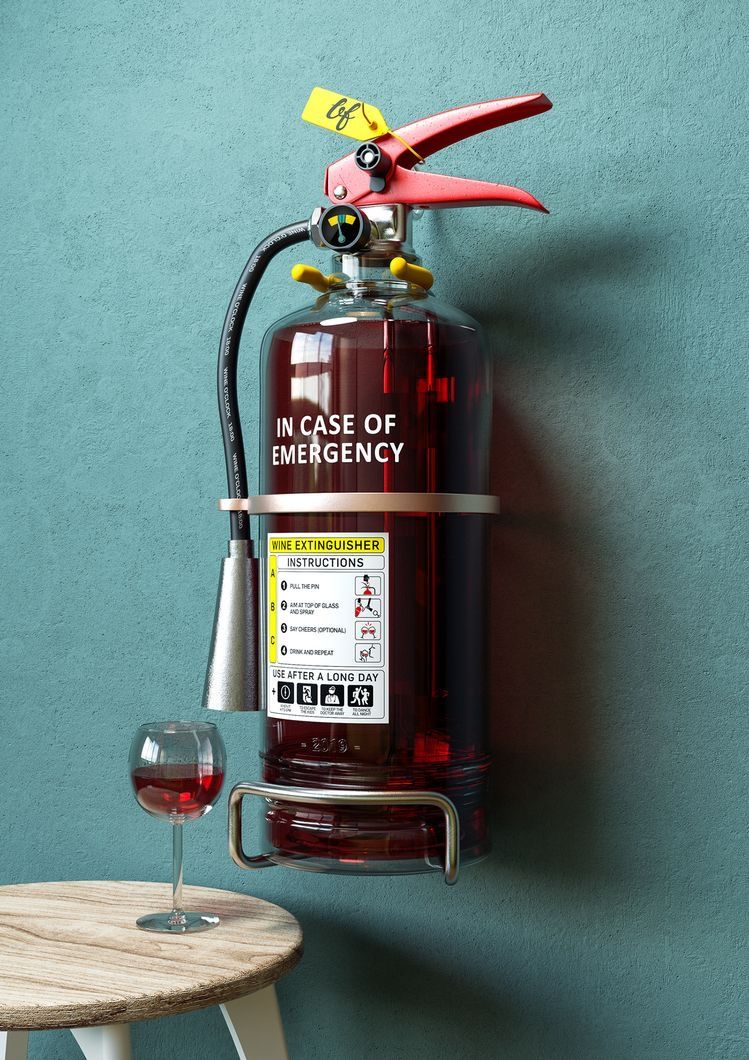 Fire Extinguisher Wine Dispenser