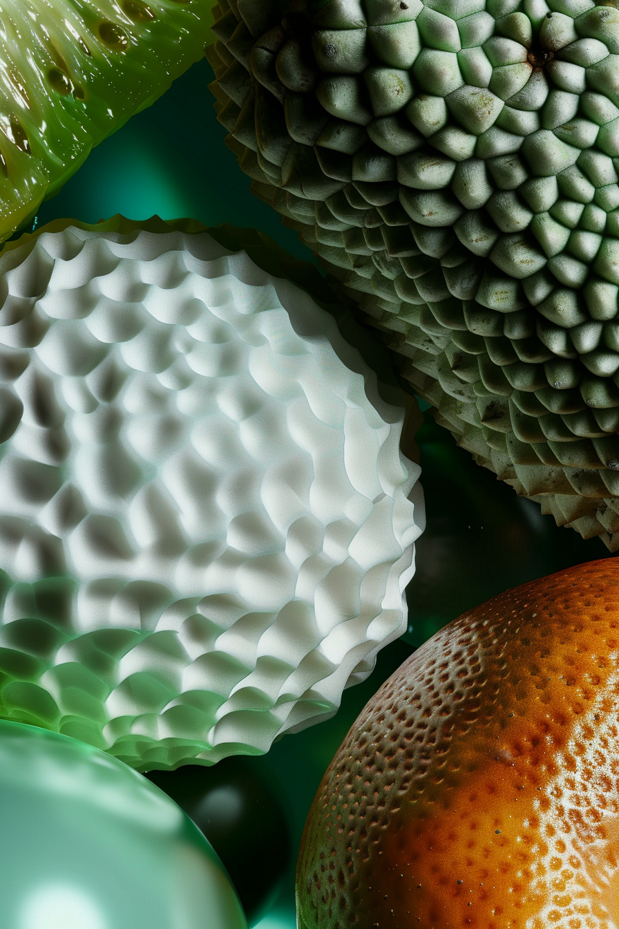 Textured Fruit Slices