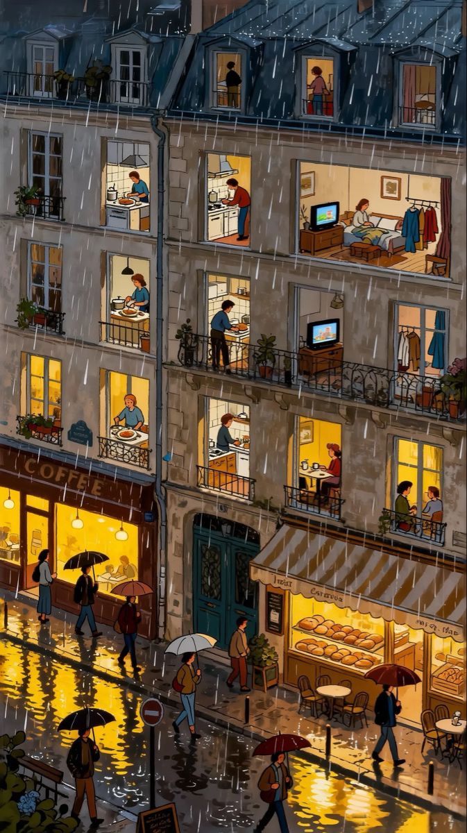 Rainy Parisian Life