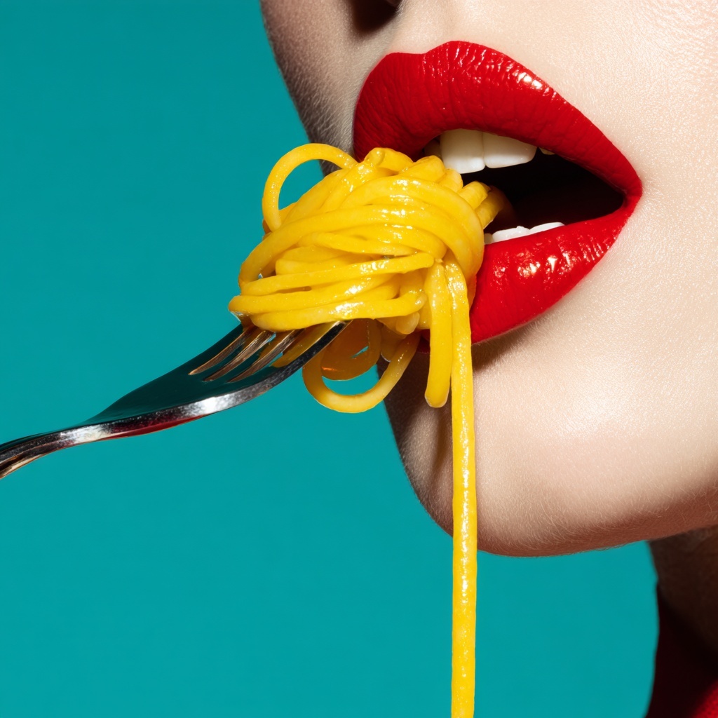 Eating spaghetti