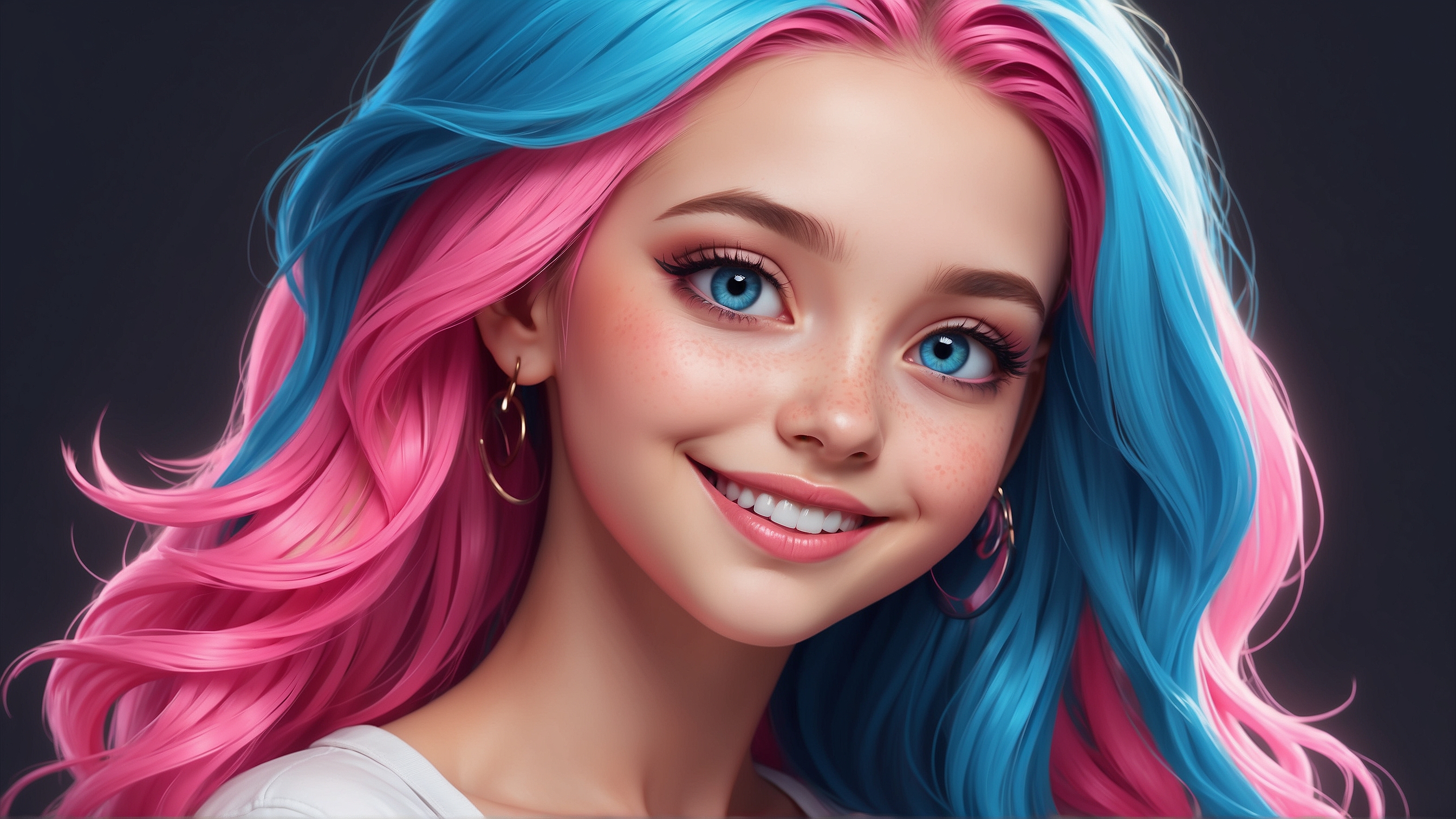 Colorful Hair Portrait