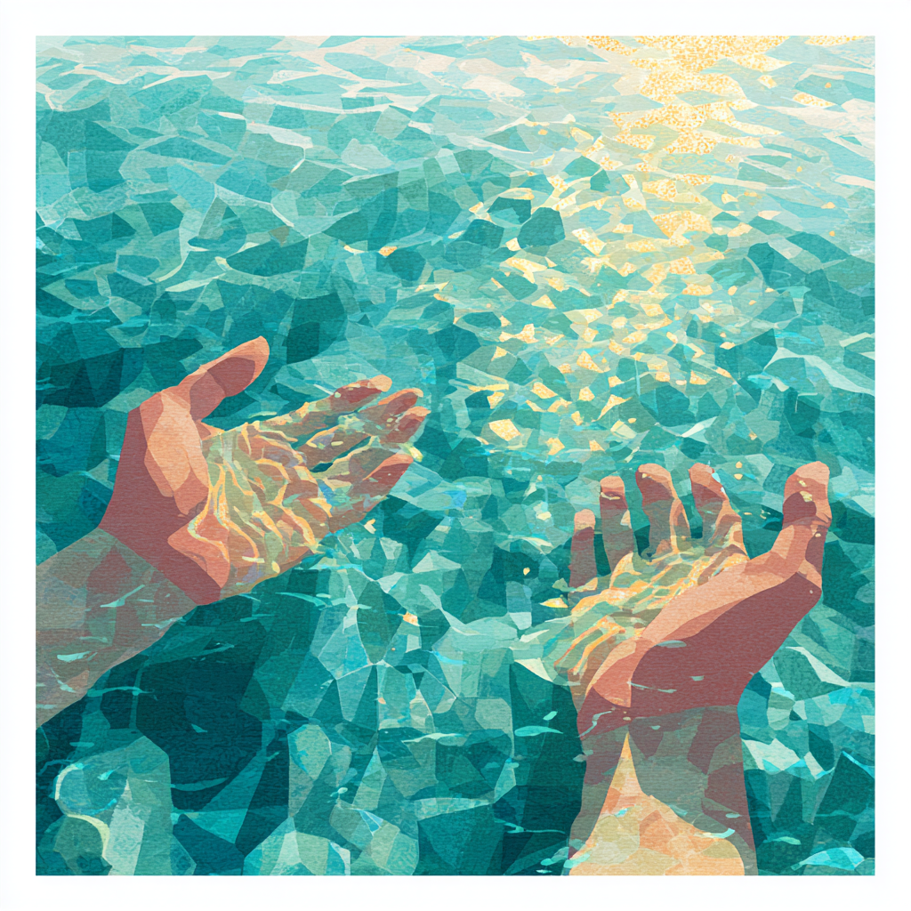 Hands Reaching for Water