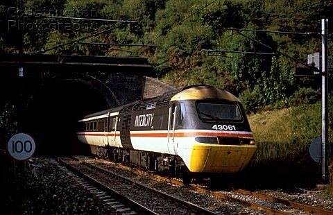 Intercity Train Exiting Tunnel