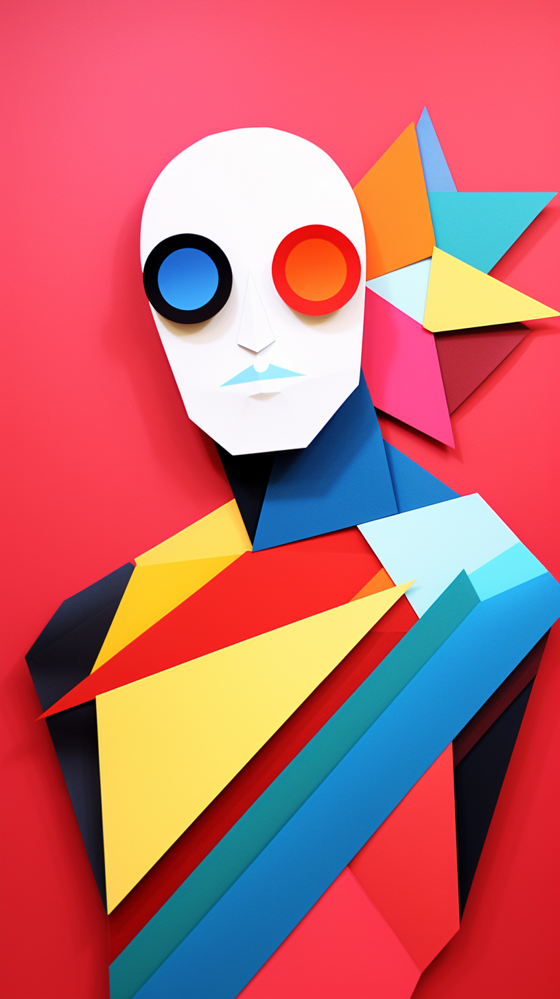 Geometric Paper Art Portrait