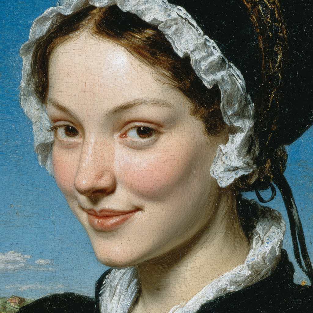Renaissance-style portrait of a young woman
