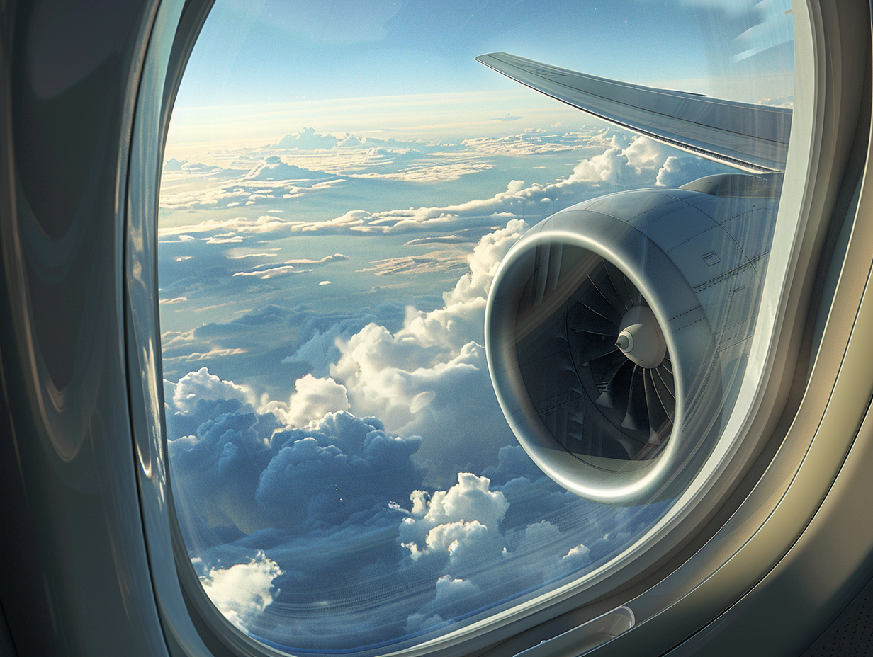 Airplane Wing Above Clouds