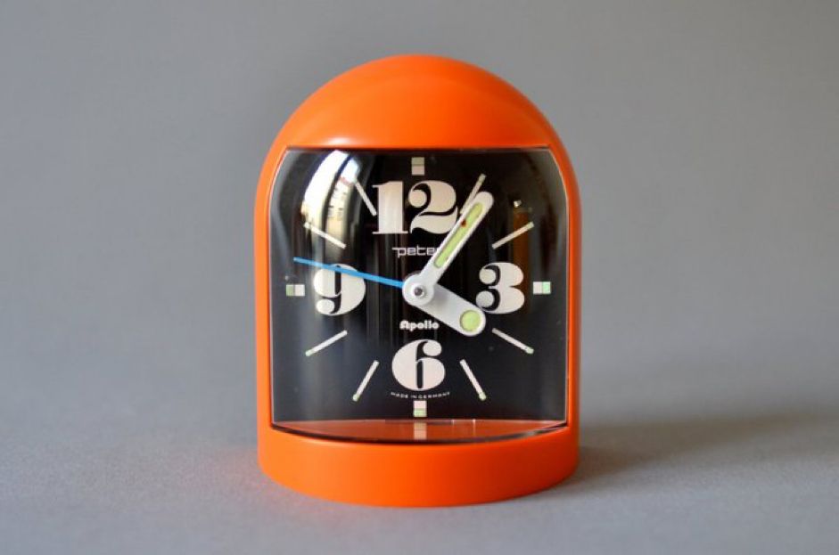 Vintage Orange Alarm Clock
