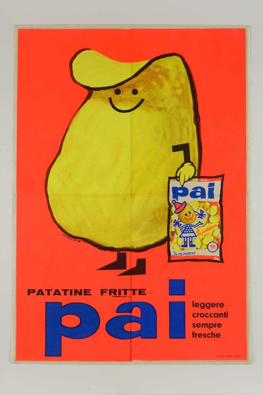 Vintage Italian Fried Potato Chips Ad