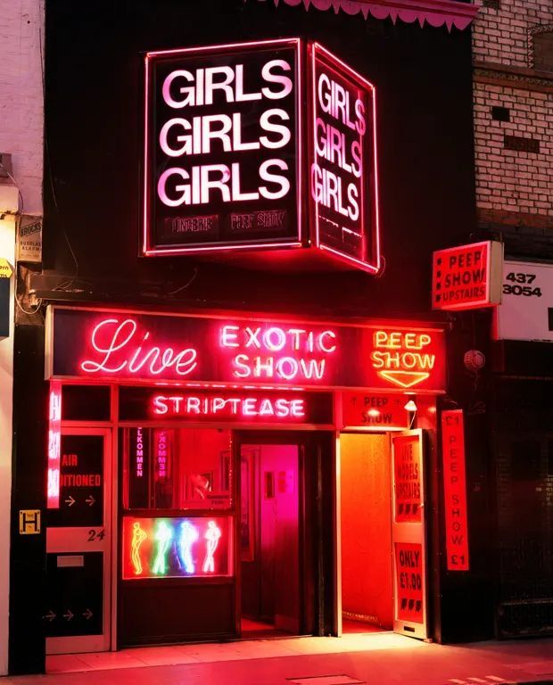 Neon Strip Club Signage