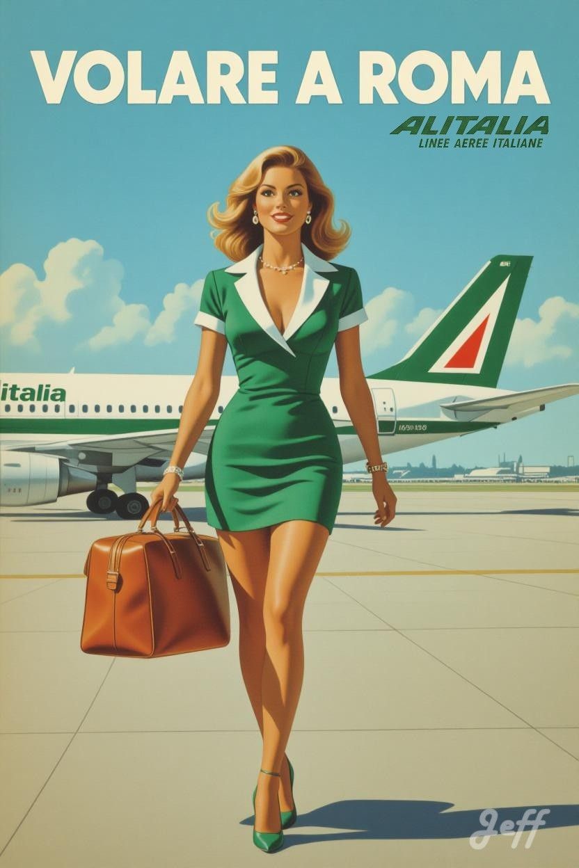 Airline Stewardess Poster