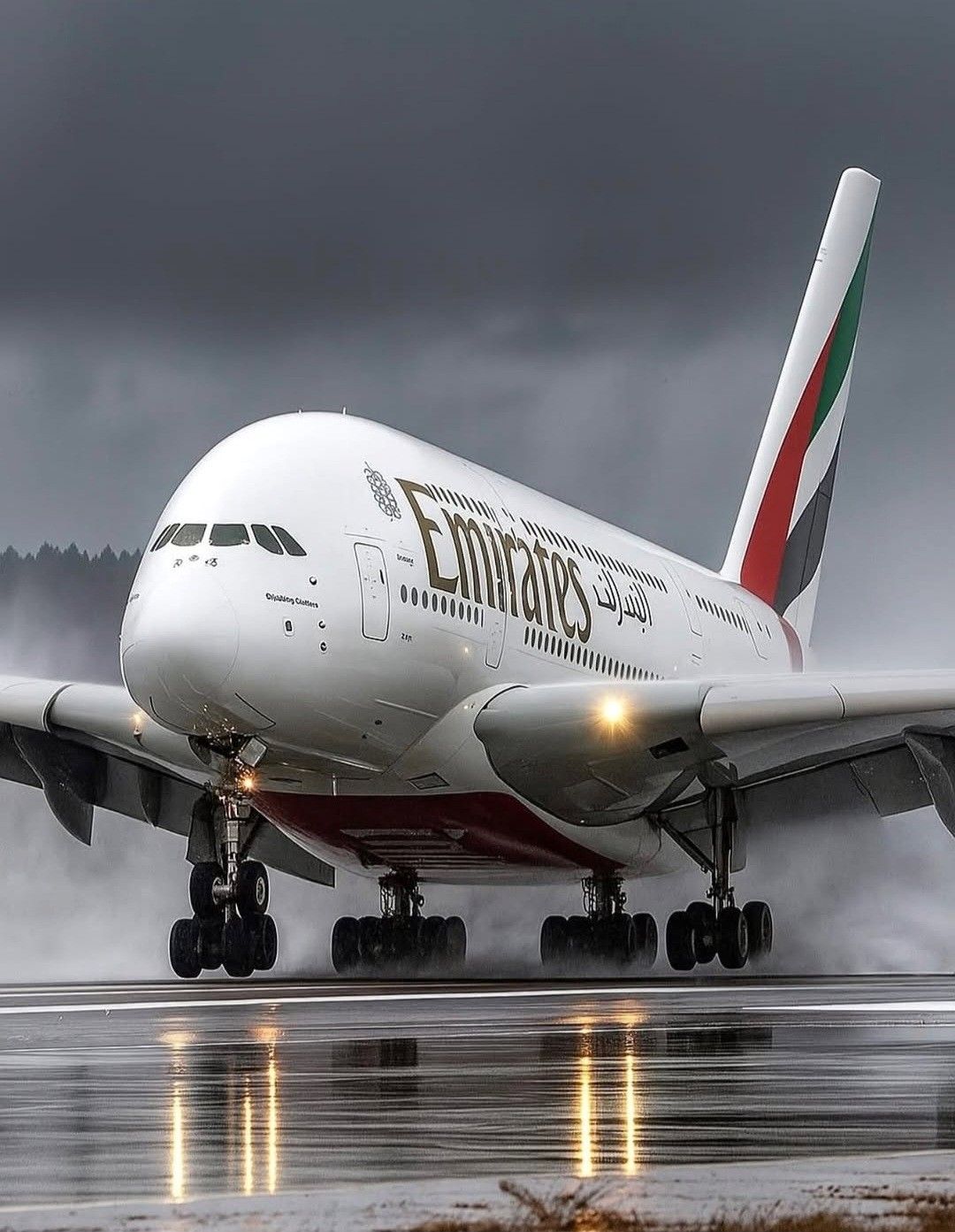 Emirates Airbus A380 Landing