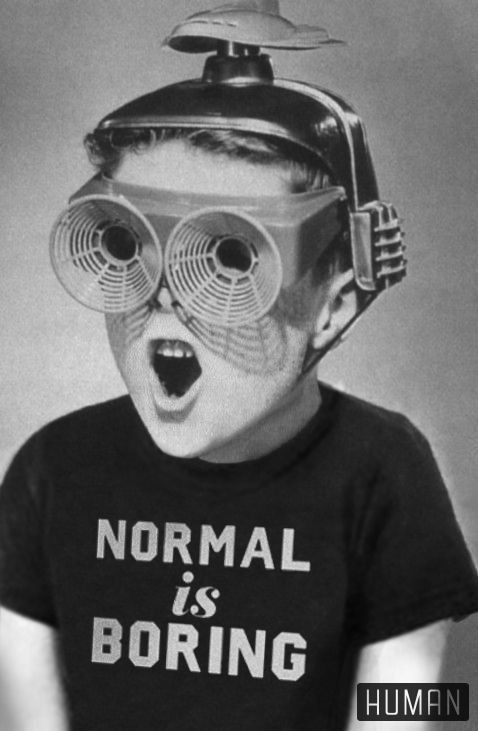 Child wearing futuristic goggles