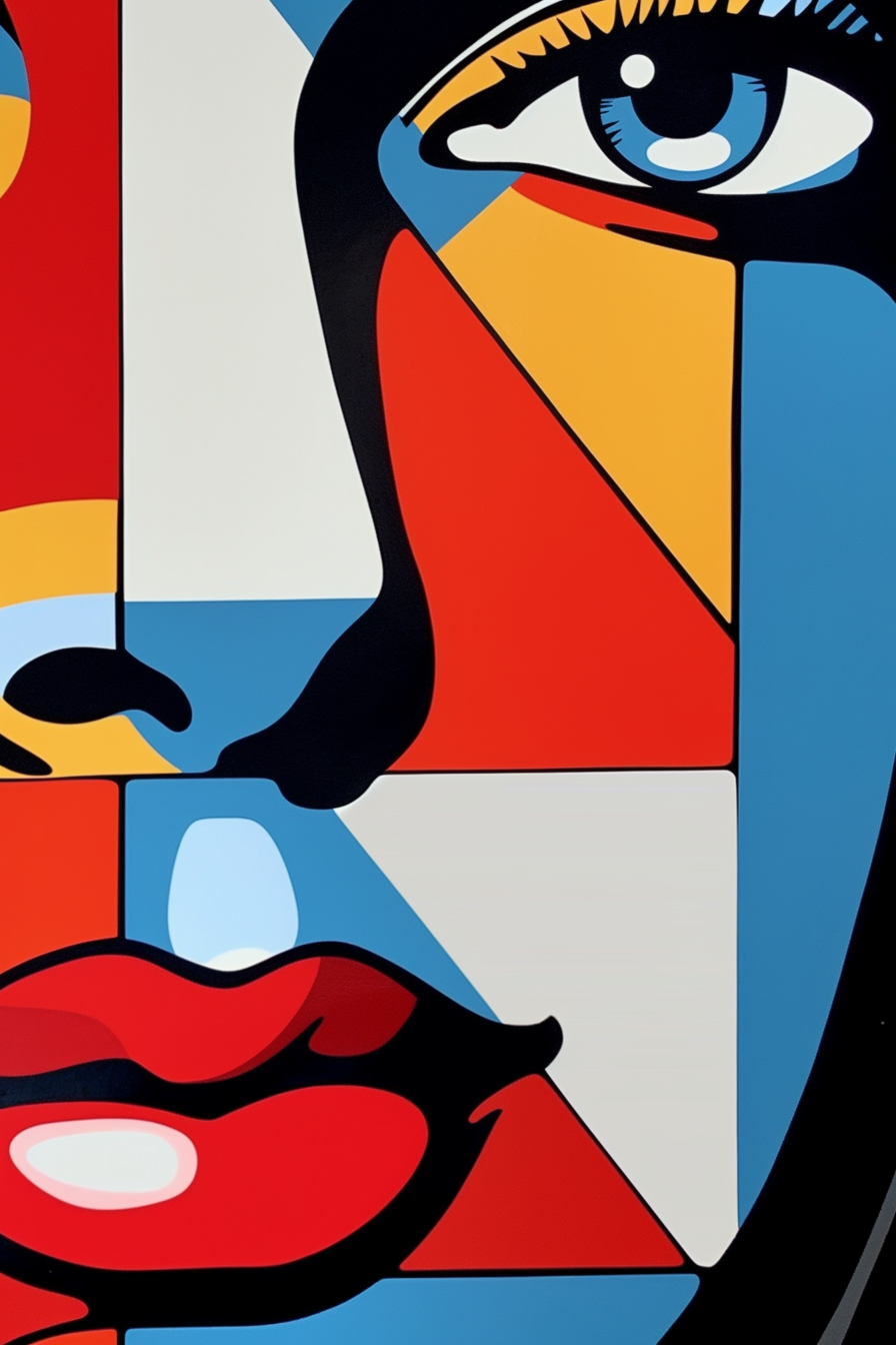Abstract Expressionist Lips