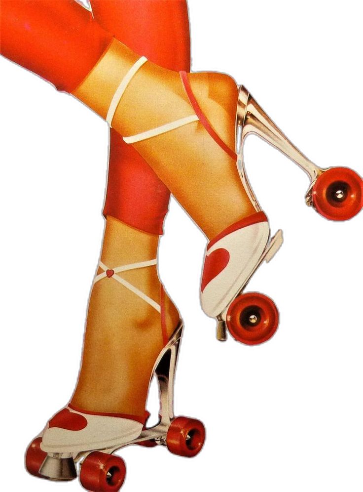 Roller Skating in Red Heels