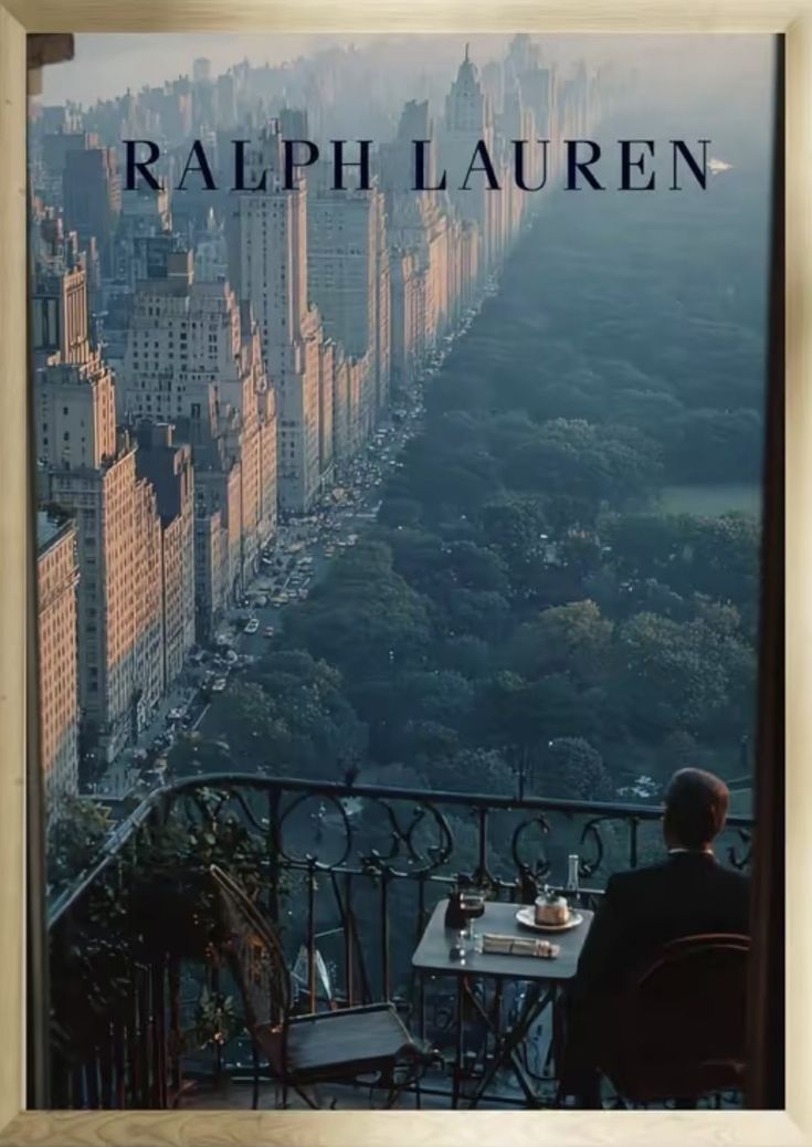 Man on Balcony Overlooking City
