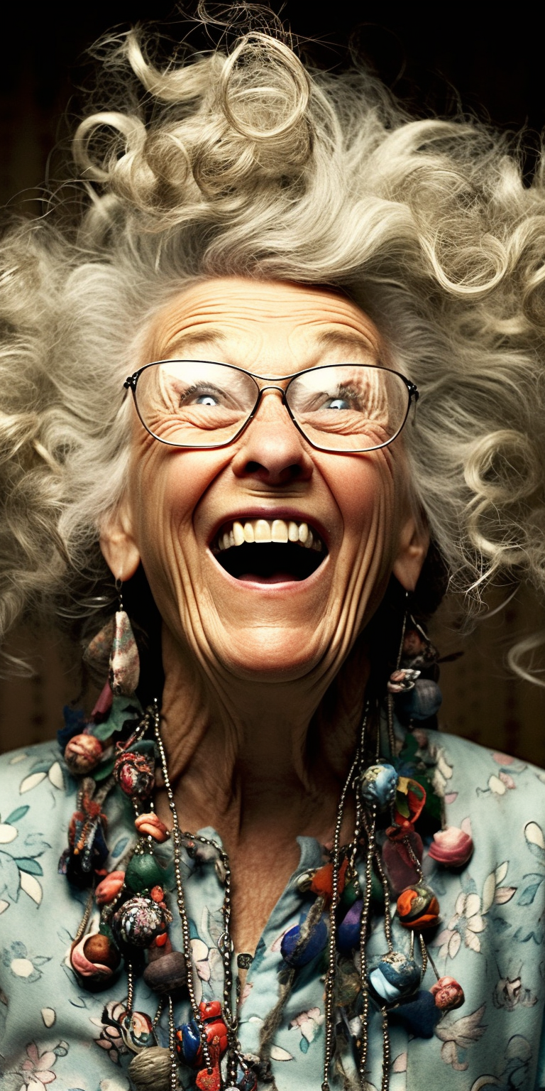 Elderly Woman Laughing