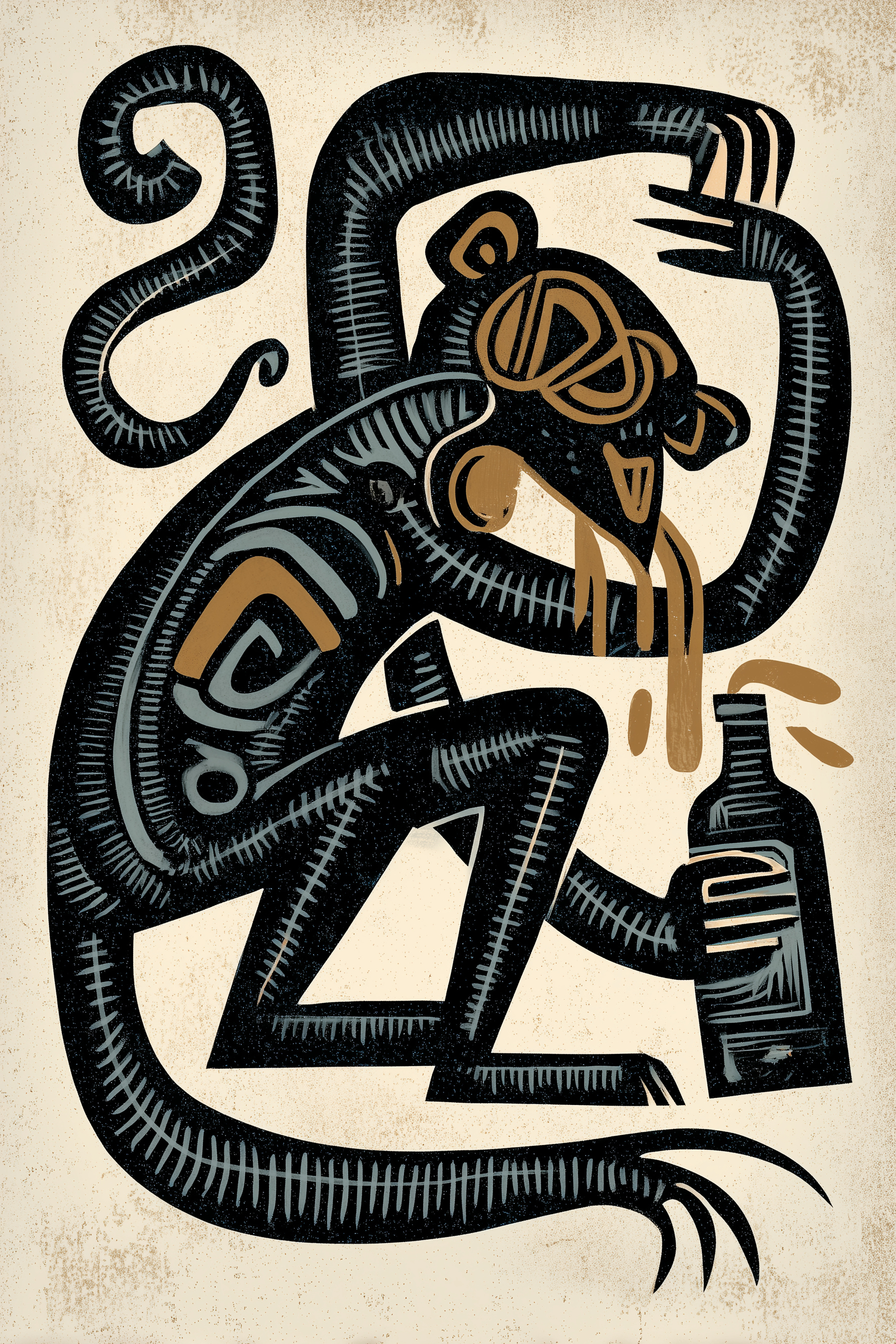 Giant Octopus Drinking