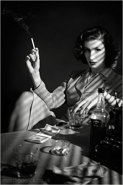 Vintage Glamour: Woman Smoking