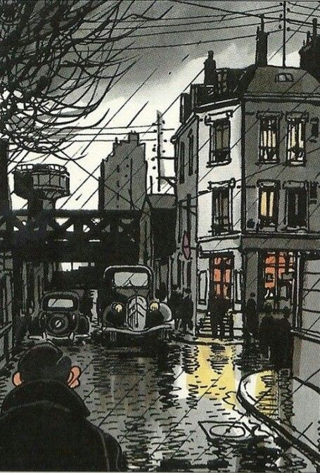 Rainy Street Scene